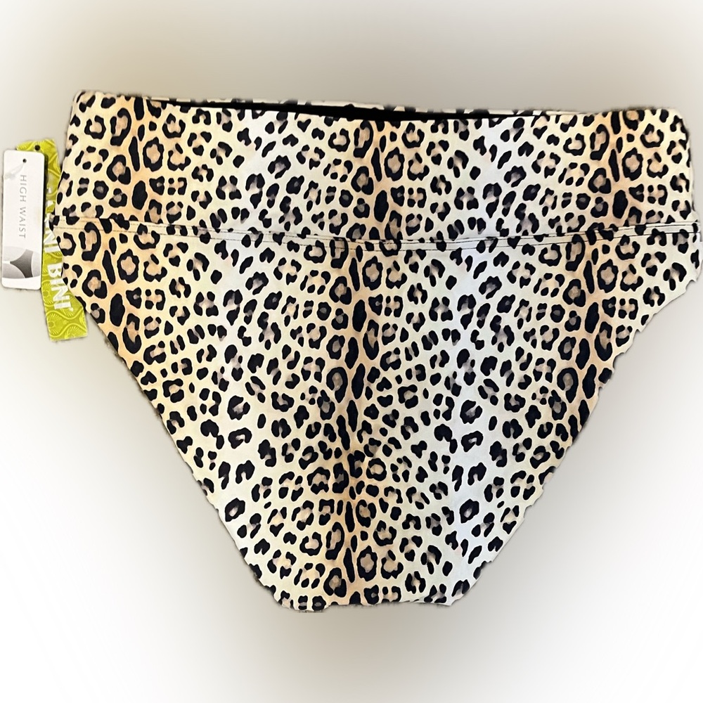 Gianni Bini Leopard Print High Waist Bikini Bottoms size M - Picture 2 of 7